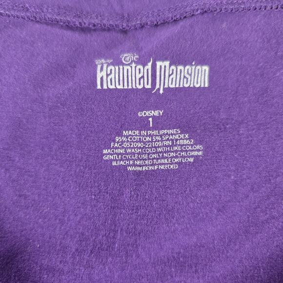 Torrid Size 1 Disney Haunted Mansion Punk Goth Gargoyle Puff Sleeve Top - Picture 3 of 6